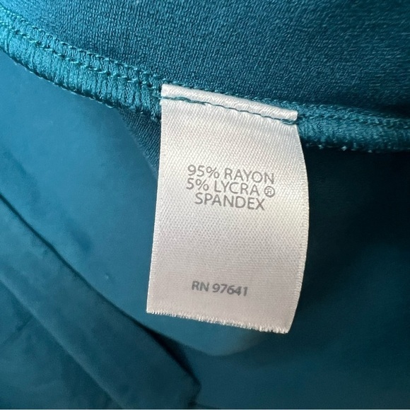 J. JILL WOMEN'S TUNIC TEAL KNIT ONE BUTTON CARDIGAN SWEATER LG SLEEVE Size XS S - Picture 7 of 9